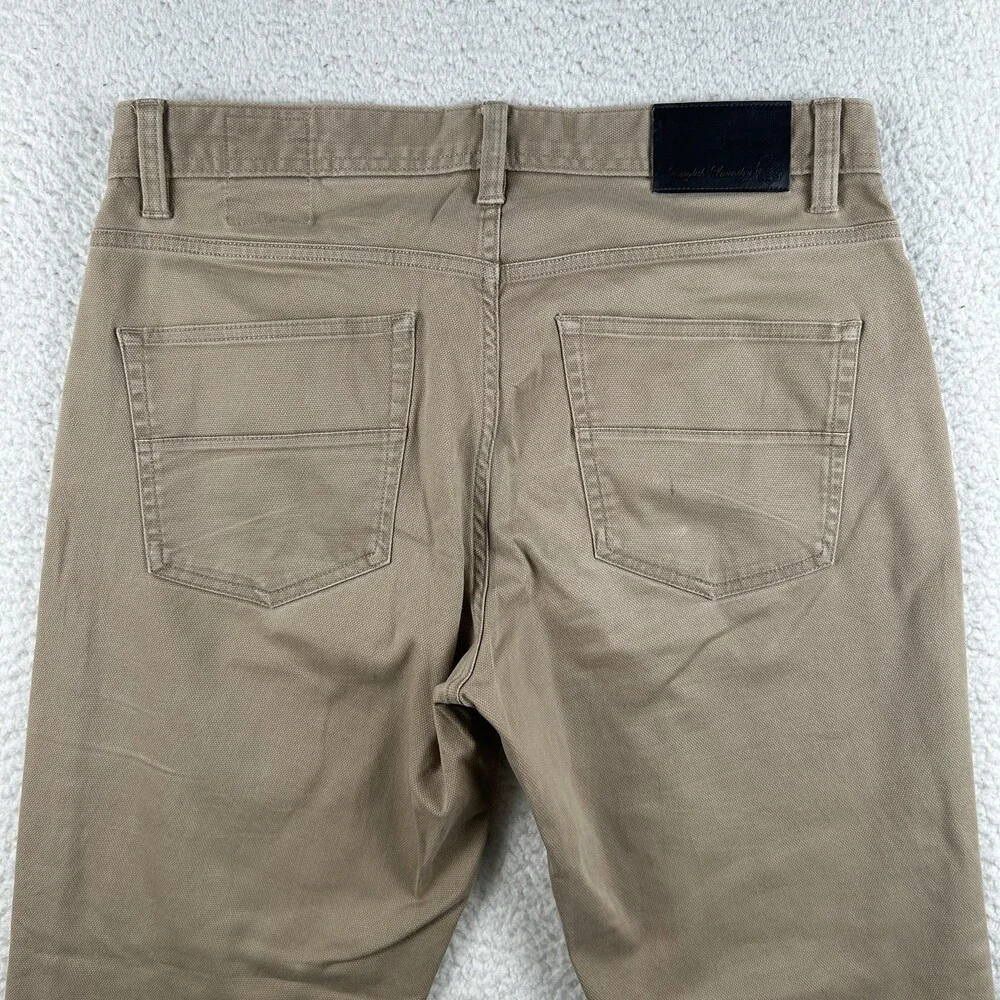English Laundry Jeans Mens 32x29 Beige Slim Straight Stretch Denim Zip Fly